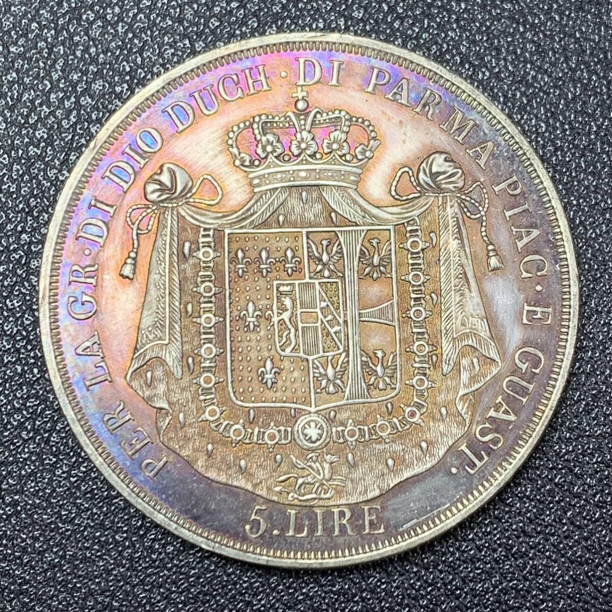 銀貨 古銭 1815年 イタリア マリア・ルイーザ女公 ナポレオン 記念幣 コイン 硬貨 貿易銀の画像1