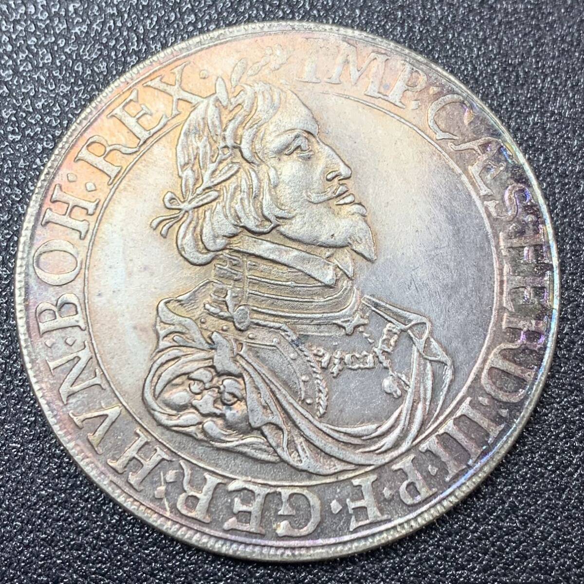 銀貨　古銭　ドイツ　1643年　フェルディナンド三世　松　翼　町　大型　コイン　硬貨　記念幣_画像1