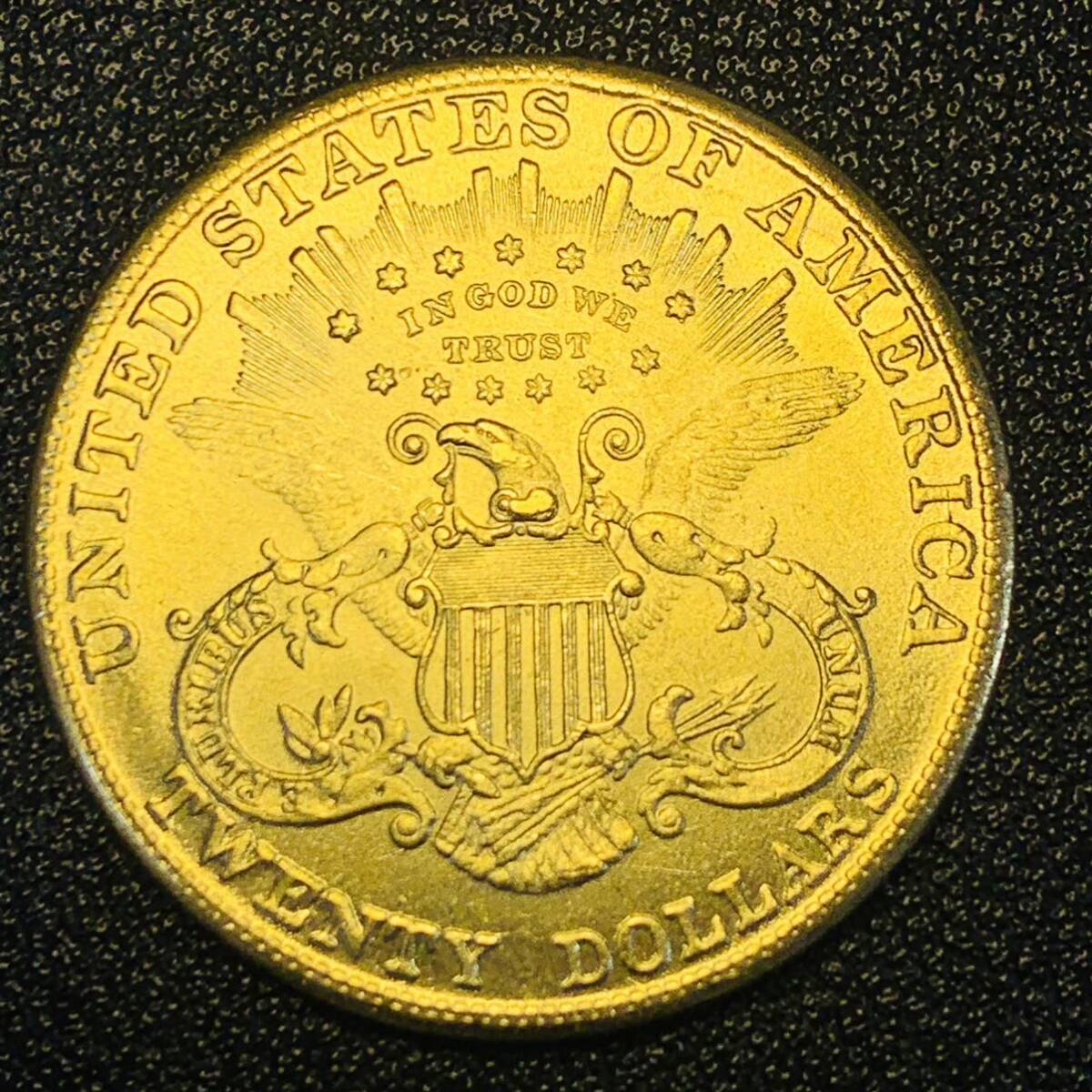 金貨 古銭 アメリカ 1885年 自由の女神 リバティ エ・プルリブス・ウヌム 合衆爲一 盾 イーグル 1ドル 大型 コイン 硬貨の画像2