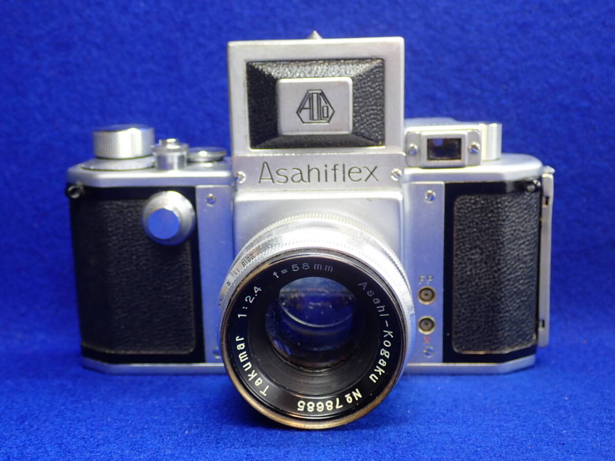 ☆古いカメラ【Asahiflex】アサヒフレックス・１:2.4 ｆ＝５８㎜・・状態良好 美品です。イー25の画像2