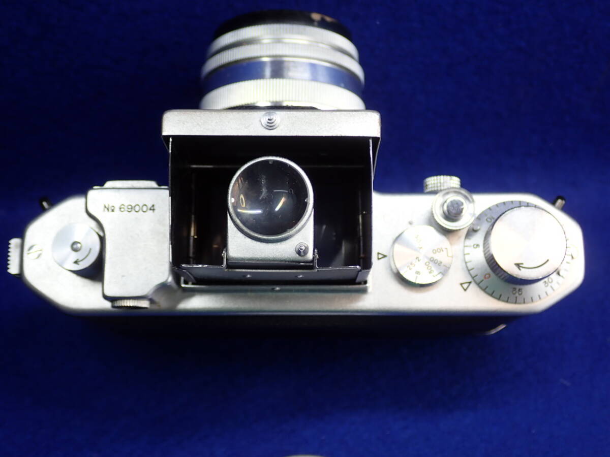 ☆古いカメラ【Asahiflex】アサヒフレックス・１:2.4 ｆ＝５８㎜・・状態良好 美品です。イー25の画像9