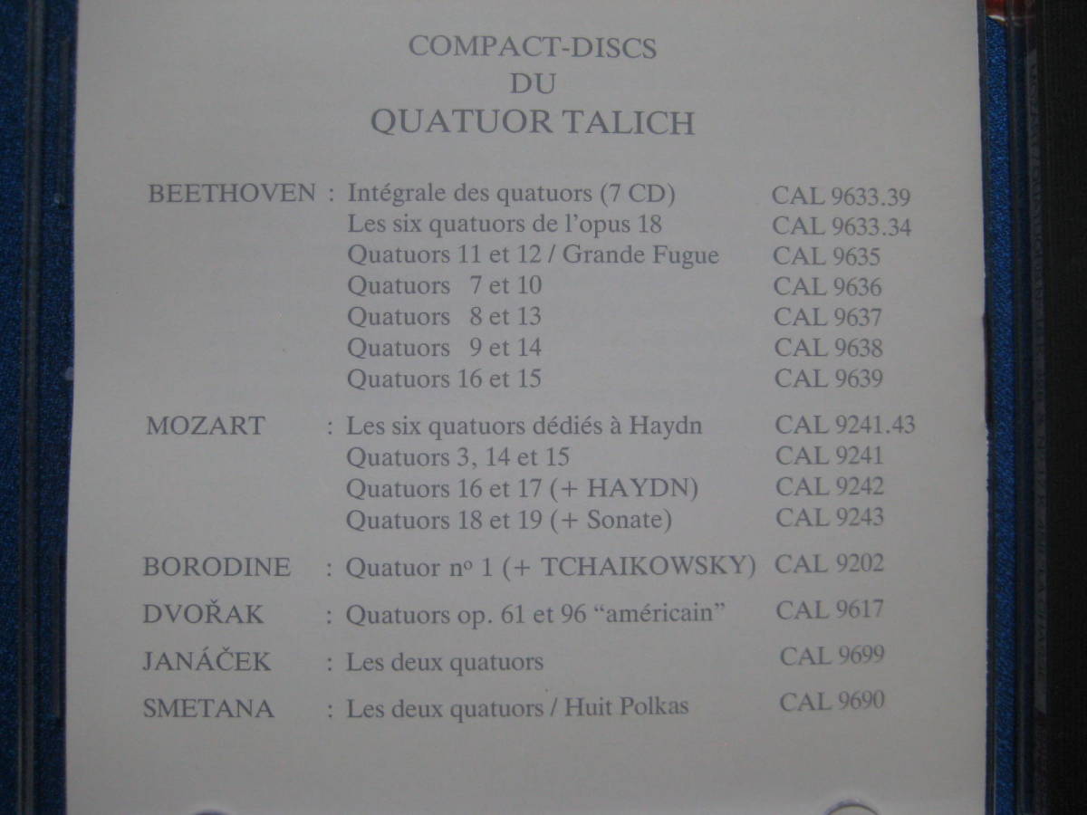 CD★ルクアトールタリッヒ　16e quatuor K. 428; 17e quatuor K. 458 La chasse / Quatuor op. 74 n 3 Le cavalier ★7357_画像3