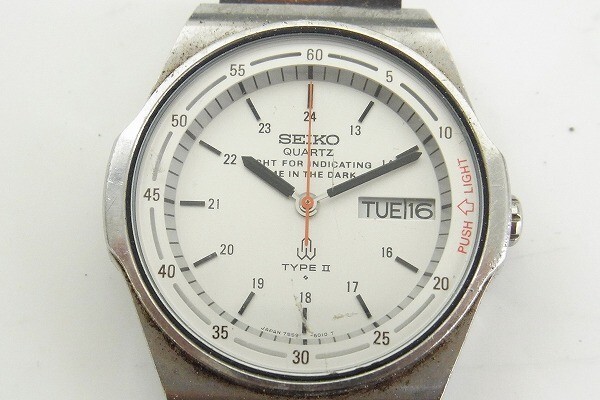 H355-S28-3820◎ SEIKO セイコー TYPE II 7559-6010 メンズ クォーツ 腕時計 現状品① ◎の画像1