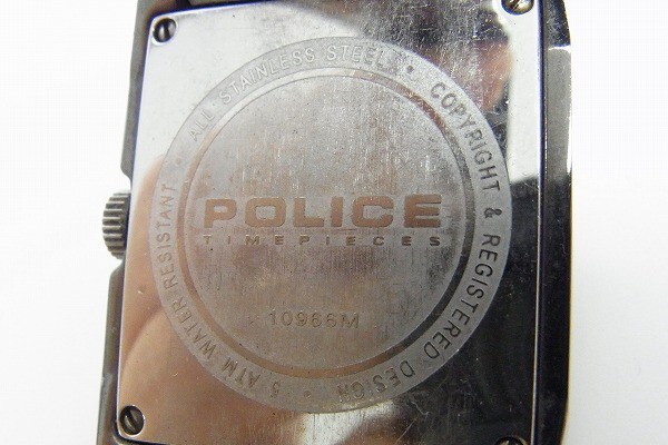H314-J22-382◎ POLICE ポリス 10966M メンズ クォーツ 腕時計 現状品① ◎の画像4