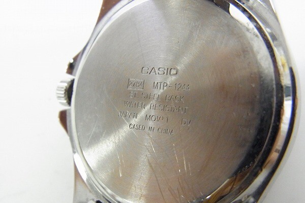 H436-N29-2720◎ CASIO カシオ MTP-1244 メンズ クォーツ 腕時計 現状品① ◎の画像4