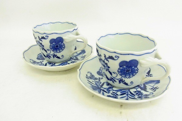 H013-J26-279 BLUE DANUBE カップ＆ソーサー 2客セット 現状品③_画像1