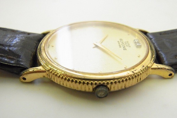 I671-J22-1066◎ GLYCINE グリシン メンズ クォーツ 腕時計 現状品① ◎_画像3