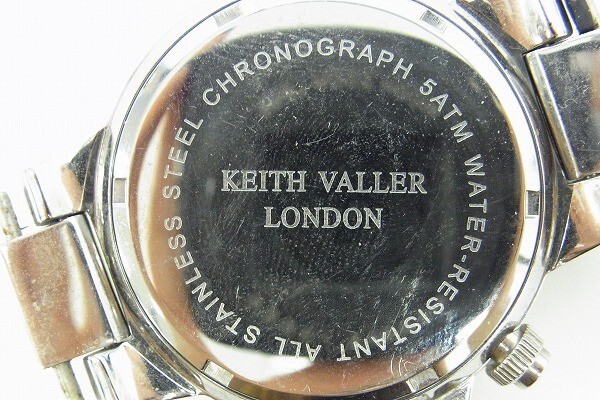 I750-J24-356◎ KEITH VALLER U.K. LONDON キースバリー メンズ クォーツ 腕時計 現状品③◎の画像3