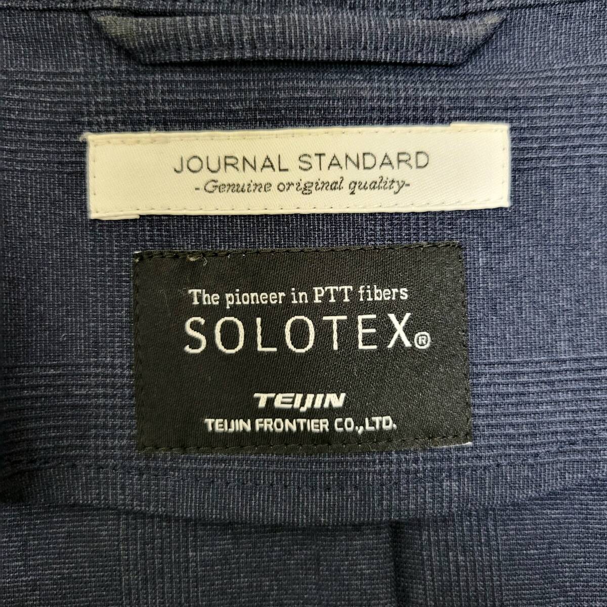 SOLOTEX×ジャーナルスタンダード JOURNAL STANDARD スーツ セットアップ テーラードジャケット アンコン ストレッチ チェック ネイビー LLの画像6