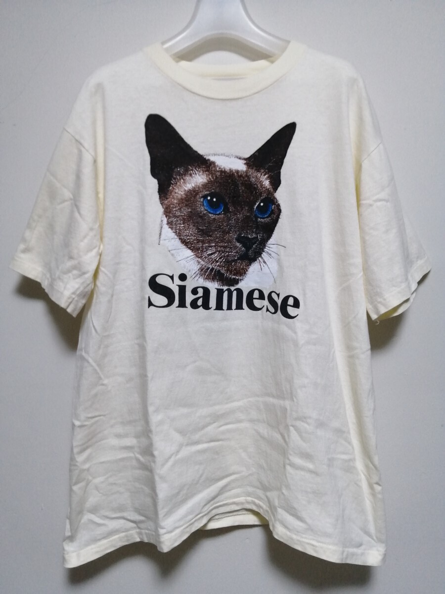 断捨離!レア物多数出品中! 90s米国製ビンテージ『ONEITA/シャム 猫 アート プリント Tシャツ』 ネコの画像2
