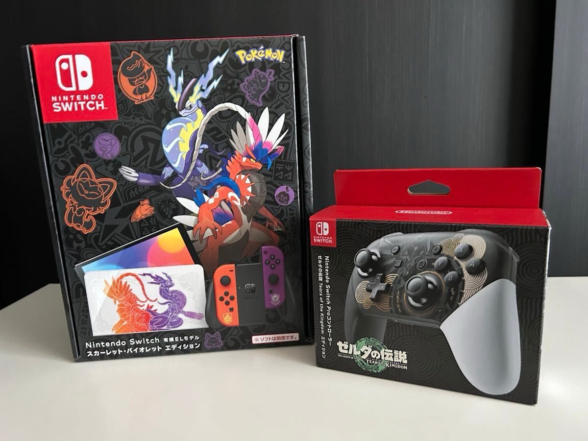 任天堂 Switch 本体 スカーレットバイオレットエディション ＋ ニンテンドースイッチプロコントローラー ゼルダの伝説 セット