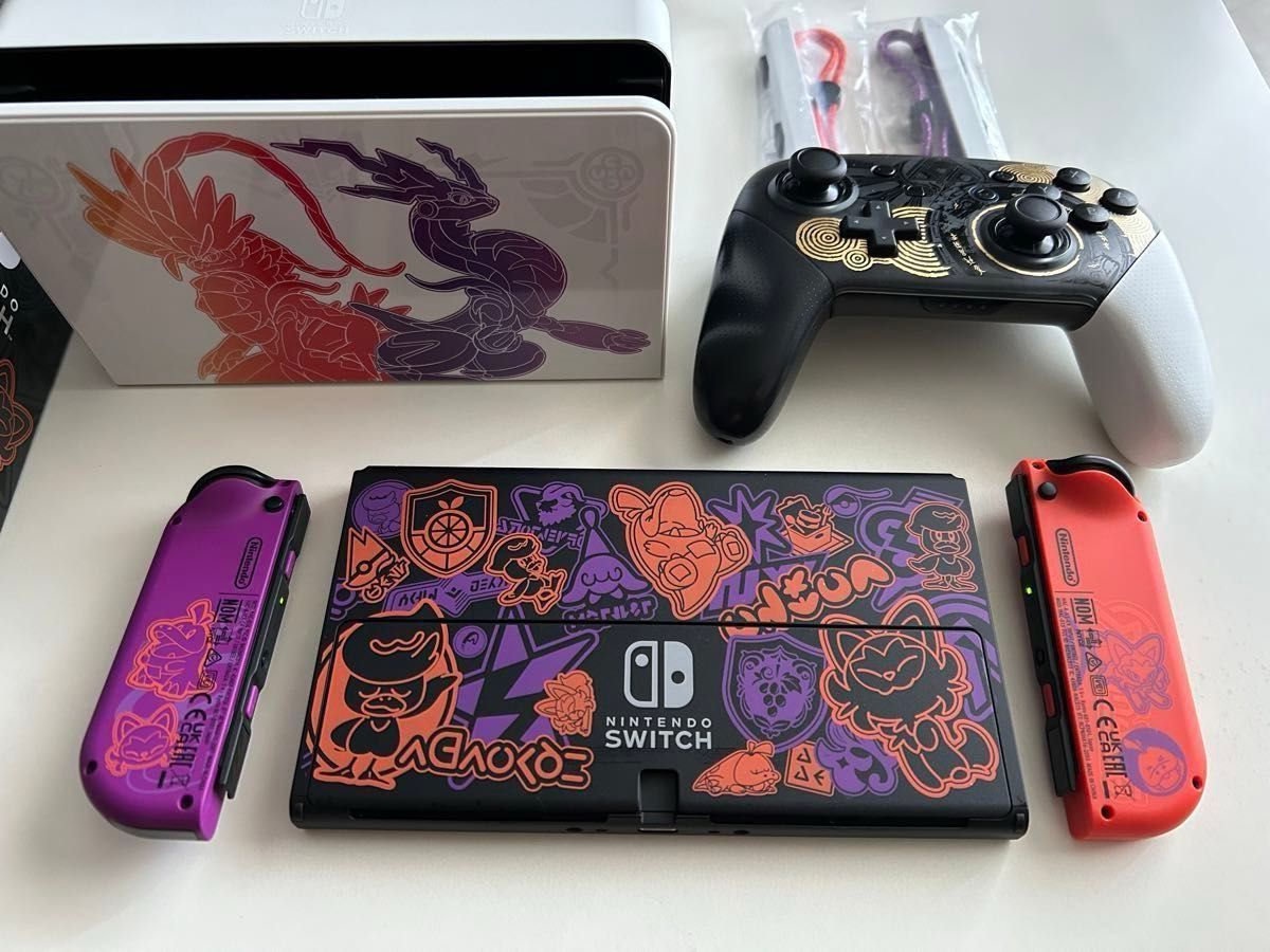 任天堂 Switch 本体 スカーレットバイオレットエディション ＋ ニンテンドースイッチプロコントローラー ゼルダの伝説 セット