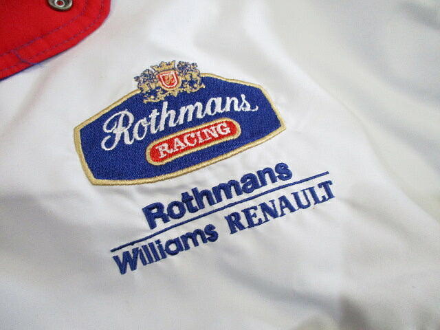 当時物■ Rothmans ロスマンズ WILLIAMS RENAULT F-1 ウィリアムズ ルノー ジャンパー ブルゾン ジップジャケット Lサイズ 青 白 赤の画像6
