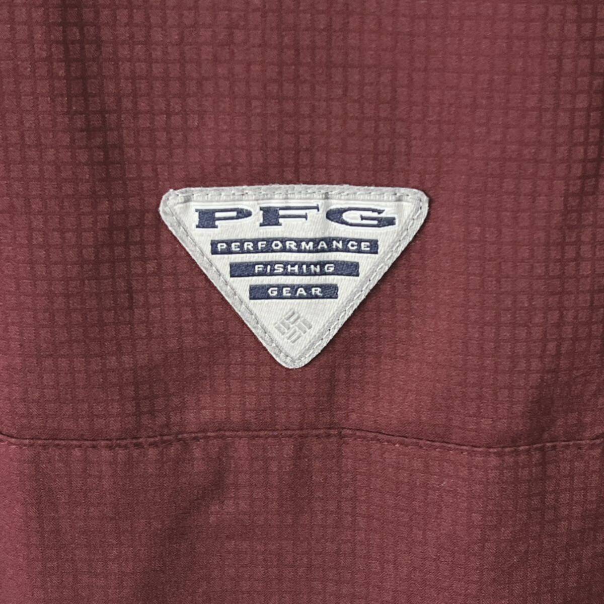 Columbiaコロンビア　PFG フィッシングシャツ　長袖シャツ　カレッジチームロゴ　オムニシェイド　サイズＬ_画像6