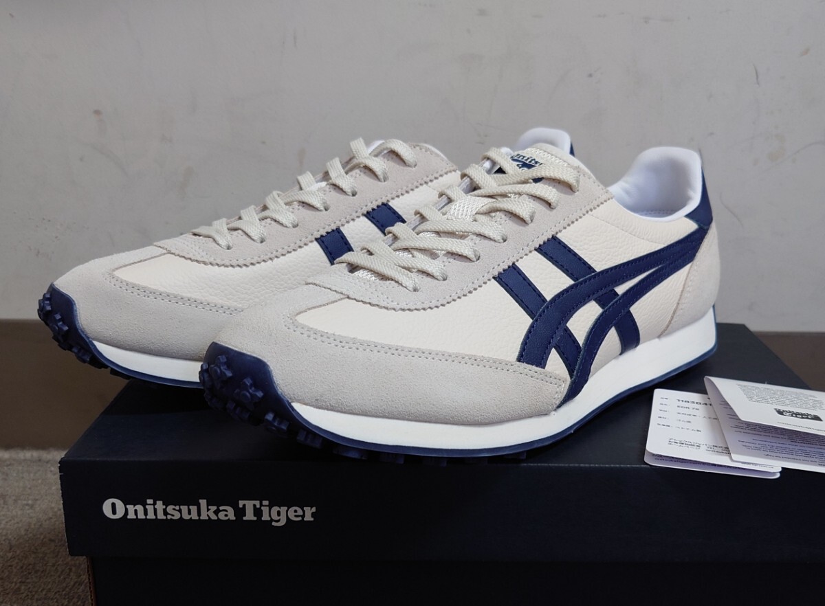 【未使用】オニツカタイガー EDR 78 紺 1183B411-200 ONITSUKA TIGER レザースニーカー アシックス ASICS スティーブマックイーン ハンターの画像1