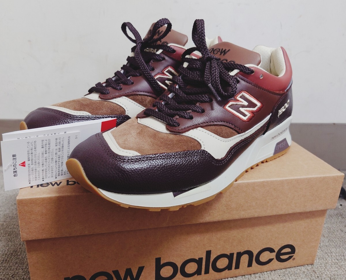 【未使用】英国製 M1500GBI D width ニューバランス New Balance イギリス製 スニーカー レザー ブラウン ランニングシューズ_画像1