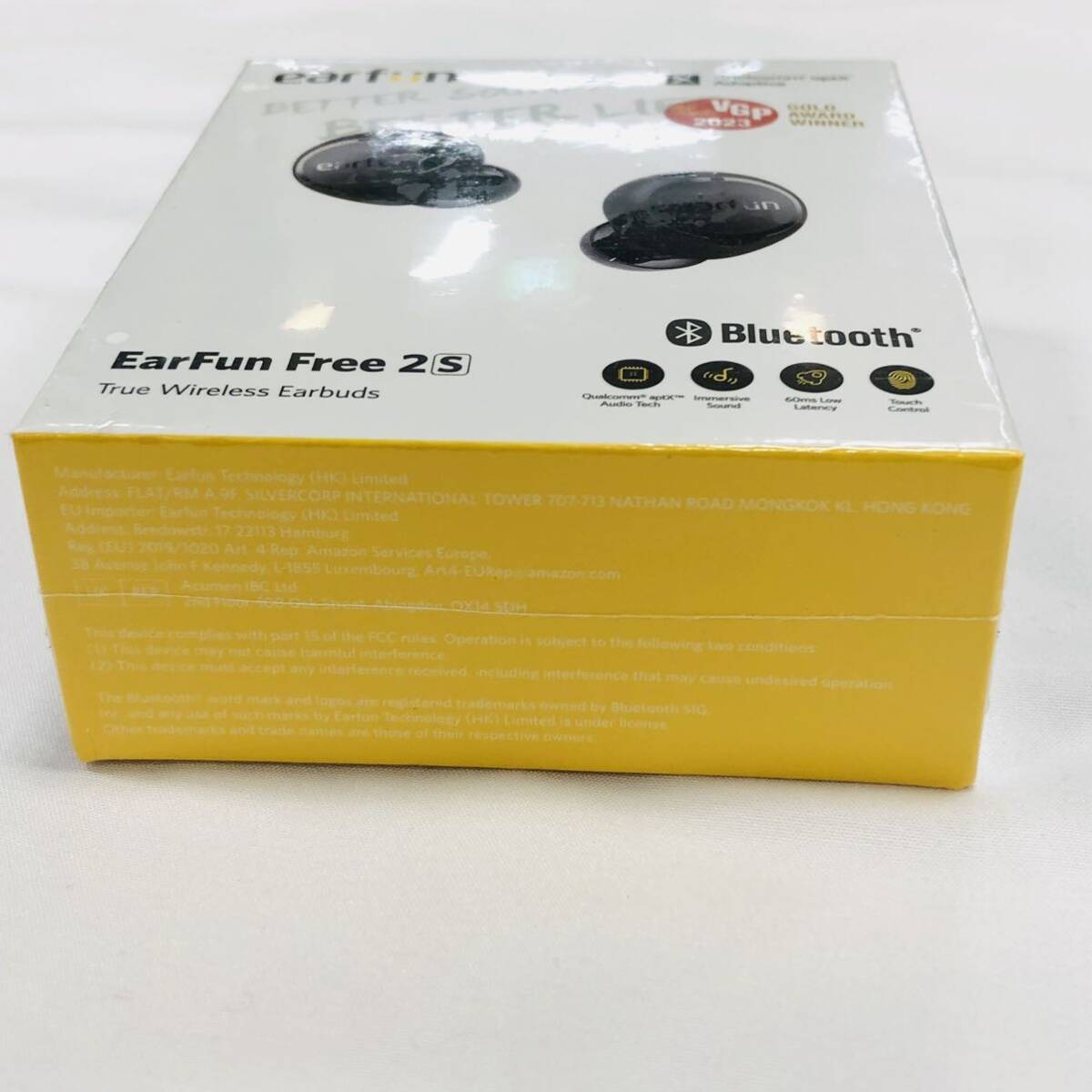 ★1円スタート★ワイヤレスイヤホン earfun Ear Fan Free 2S イヤホン Bluetooth 付属品有り 美品 新品未開封 通電確認済み ブラック CE0_画像2