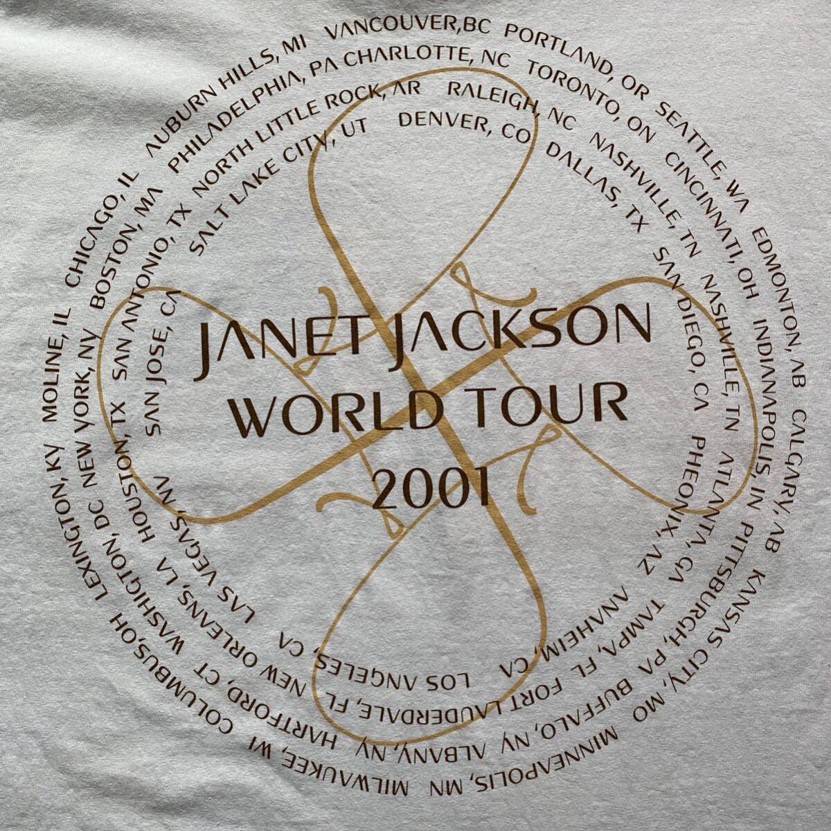 古着 Y2K Janet Jackson All For You World Tour Tee XXL White ジャネット ジャクソン オールフォーユー Tシャツ band rap ラップT raptee