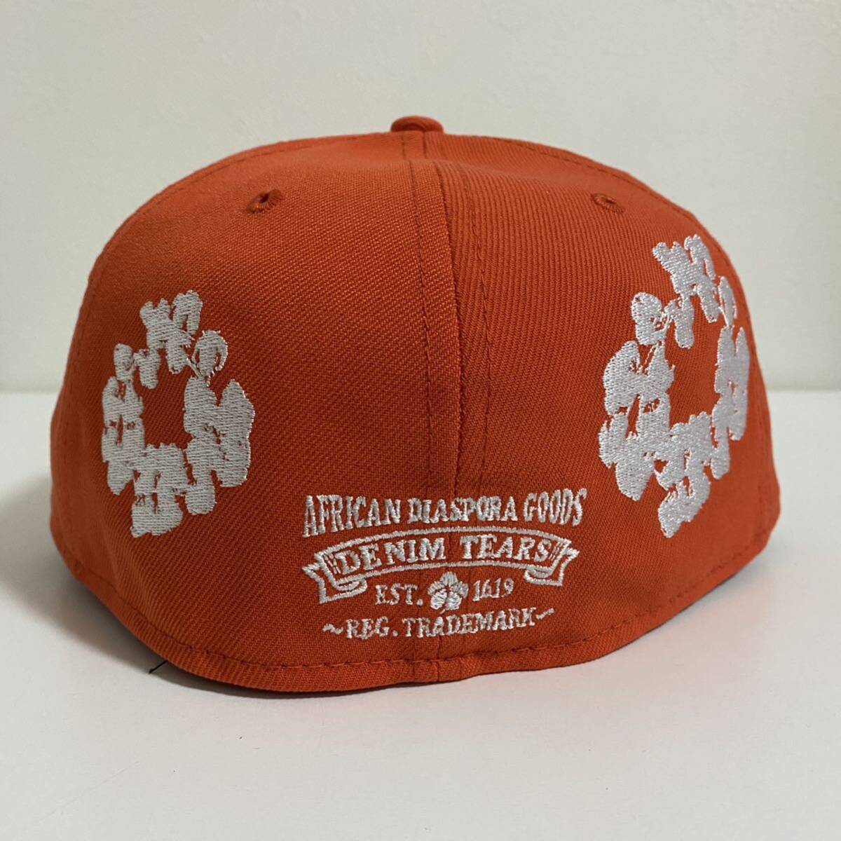 新品 Denim Tears New Era Cotton Wreath Cap Orange 7 5/8 60 新品 Denim Tears New Era Cotton Wreath Cap Orange 7 5/8 60