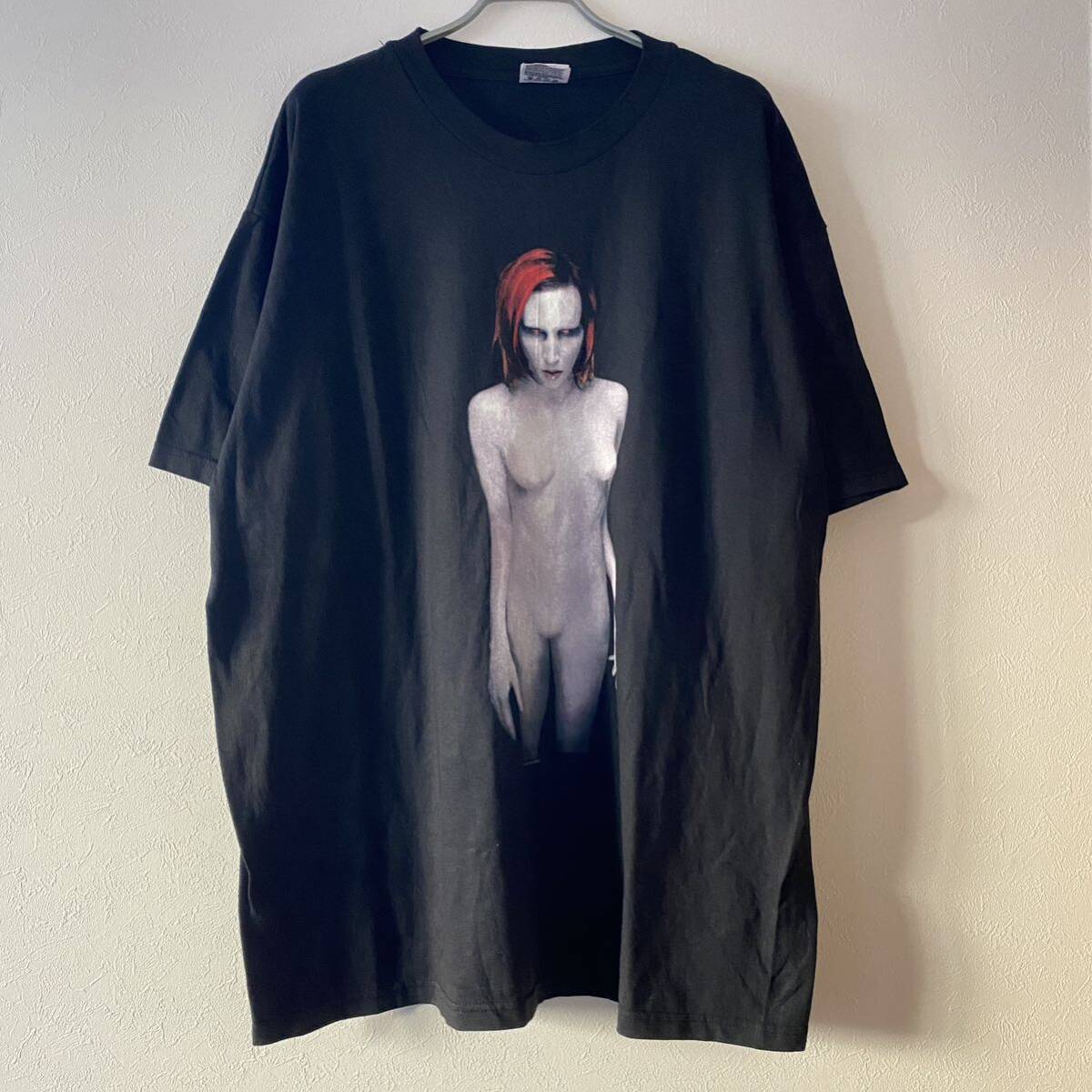 レア古着 90s Marilyn Manson Mechanical Animals Tee XL Band Rap マリリンマンソン Tシャツ メカニカル アニマルズ ロックT バンドT 1998_画像4