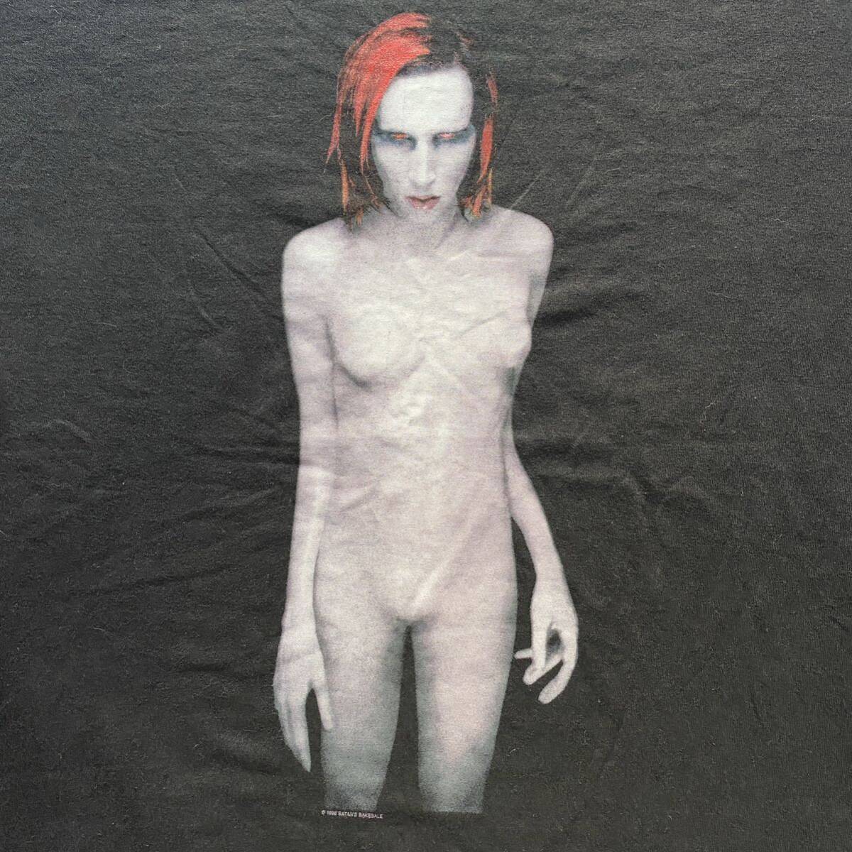 レア古着 90s Marilyn Manson Mechanical Animals Tee XL Band Rap マリリンマンソン Tシャツ メカニカル アニマルズ ロックT バンドT 1998_画像2
