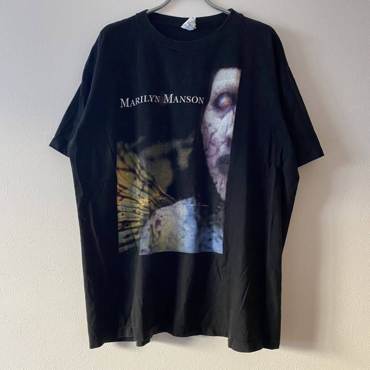 古着 金子賢 着用 Vintage 90s Marilyn Manson Antichrist Superstar Tee XL Black Band Rap マリリンマンソン Tシャツ バンドT ラップT_画像5