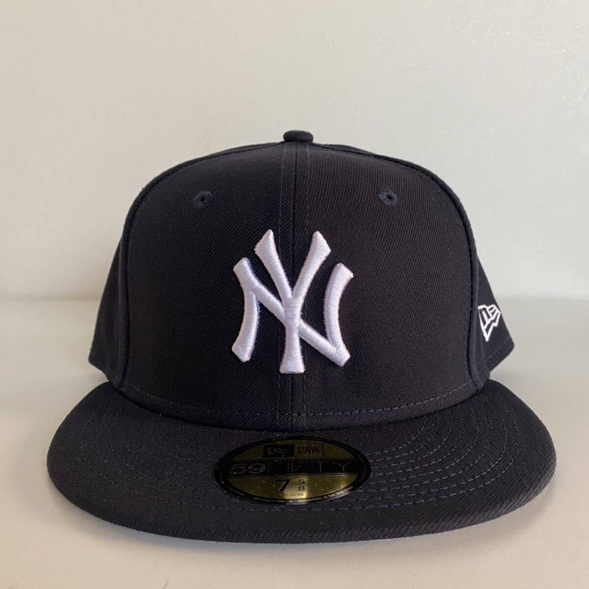 新品 New Era ツバ裏グレー NY Yankees Navy Throwback Authentic Cap Grey Undervisor 7 5/8 60.6cm ニューエラ キャップ ヤンキース 帽子の画像2
