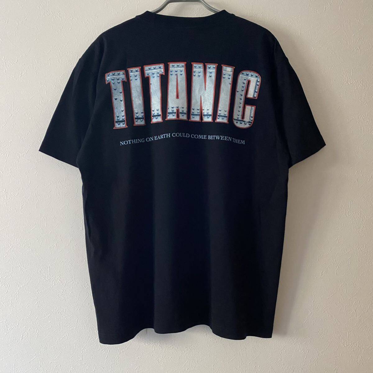 古着 Leonardo DiCaprio Titanic Tee Black タイタニック レオナルドディカプリオ Tシャツ band rap Movie ラップT バンドT ムービーT _画像6