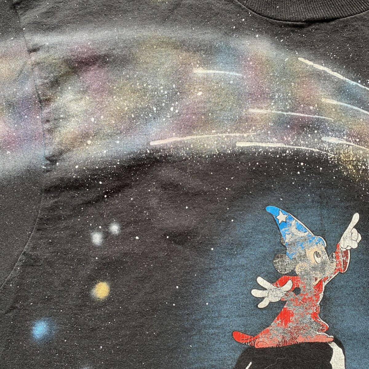 古着 Disney 90s Fantasia Mickey Mouse Galaxy AOP Tee XL 古着 Disney 90s Fantasia Mickey Mouse Galaxy AOP Tee XL