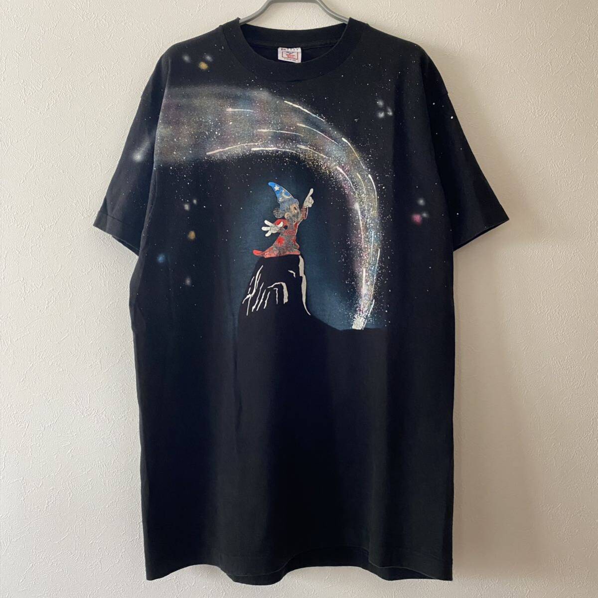 古着 Disney 90s Fantasia Mickey Mouse Galaxy AOP Tee XL 古着 Disney 90s Fantasia Mickey Mouse Galaxy AOP Tee XL