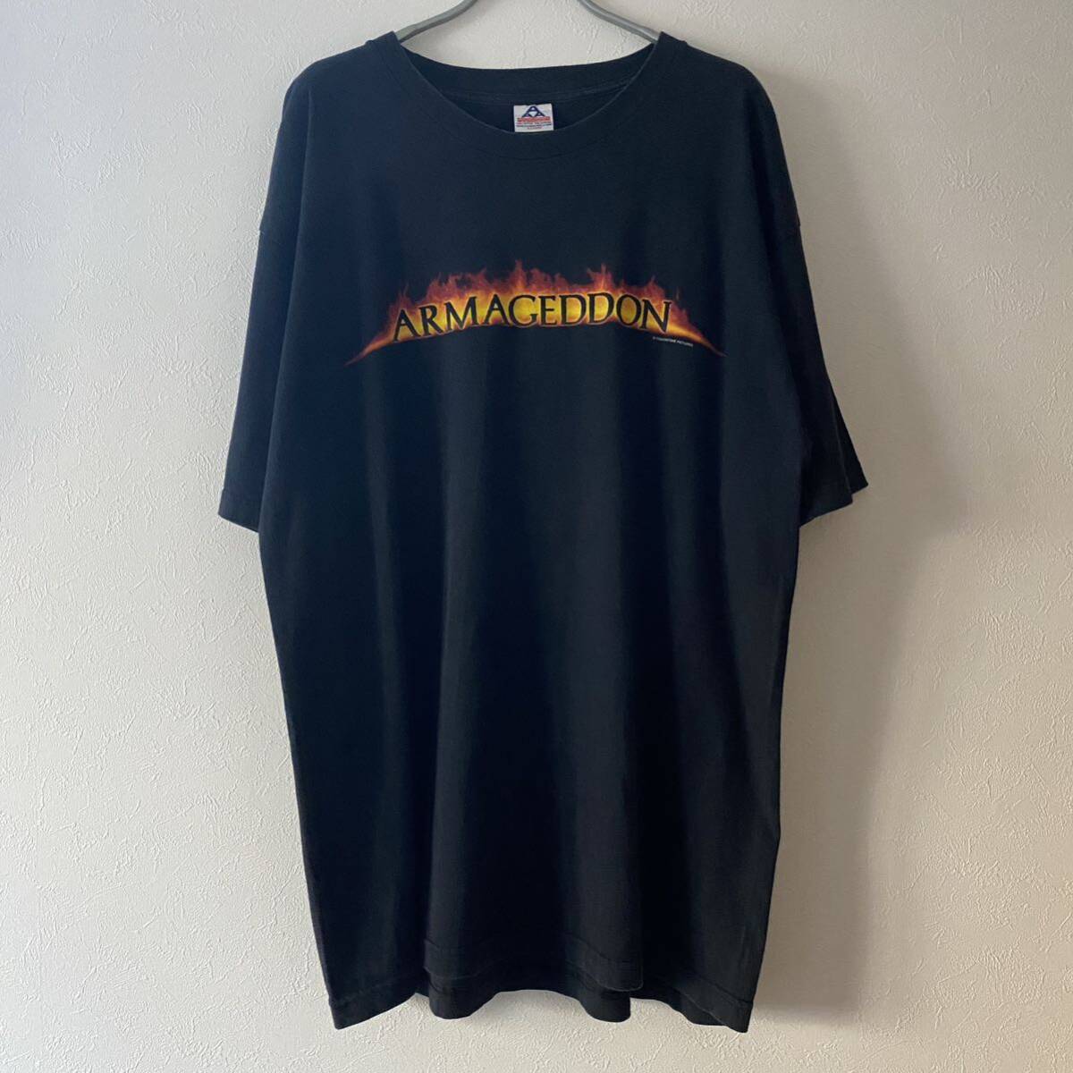 レア 古着 Vintage 90s Armageddon Heads Up Tee XL Black アルマゲドン Tシャツ ブラック band rap Movie ラップT バンドT ムービーT_画像4