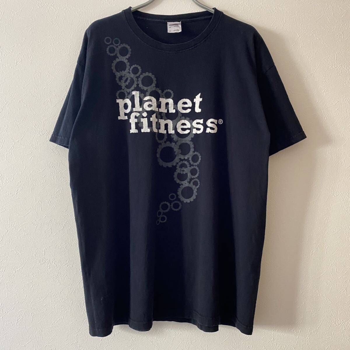 USA古着 Planet Fitness Tee Black XL プラネット フィットネス 企業ロゴ ジム Tシャツ ブラック アメリカ古着_画像3