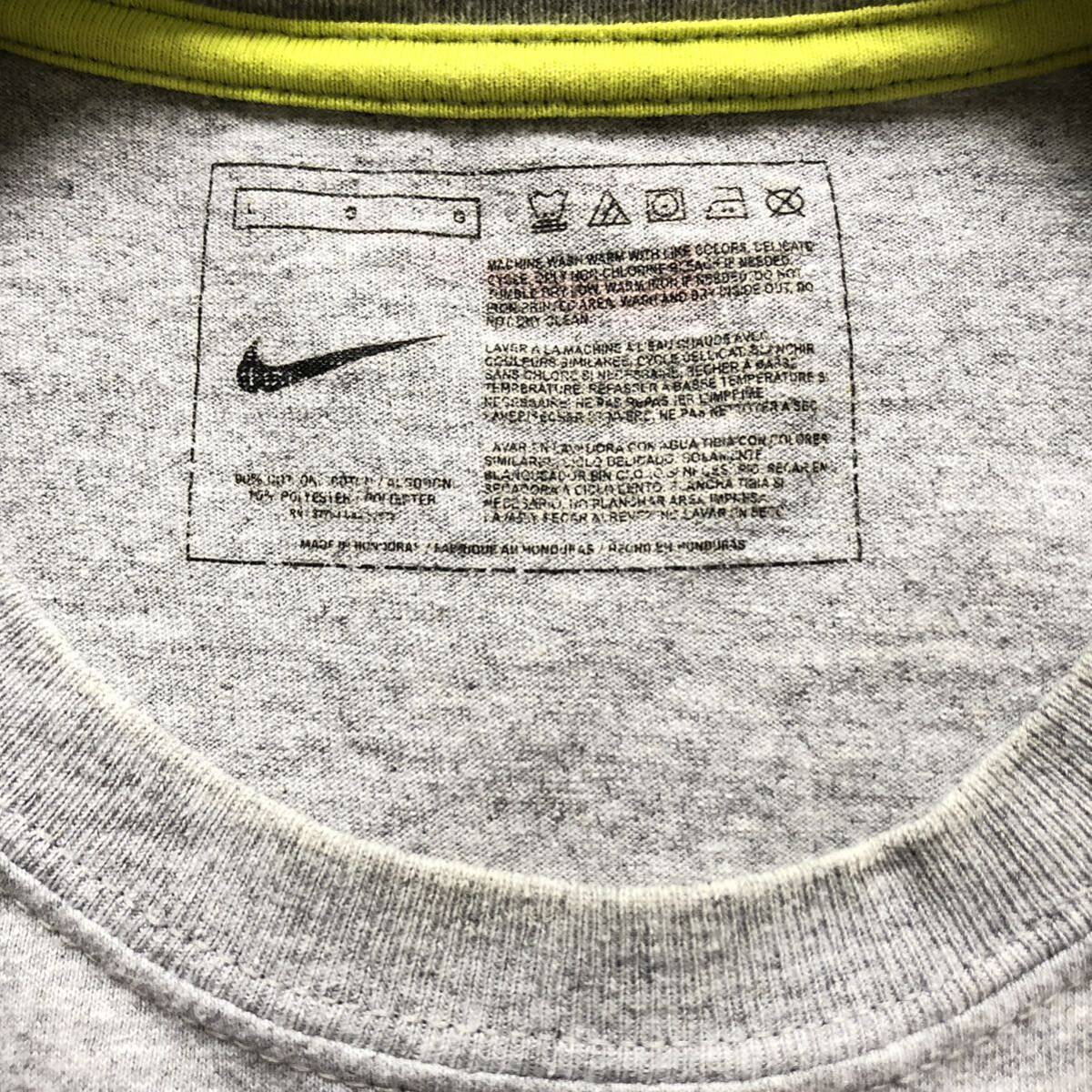 アメリカ古着 USA古着 Nike Just Do It Tee L Grey Orange ナイキ Tシャツ グレー オレンジ 半袖Tシャツ ロゴTシャツ