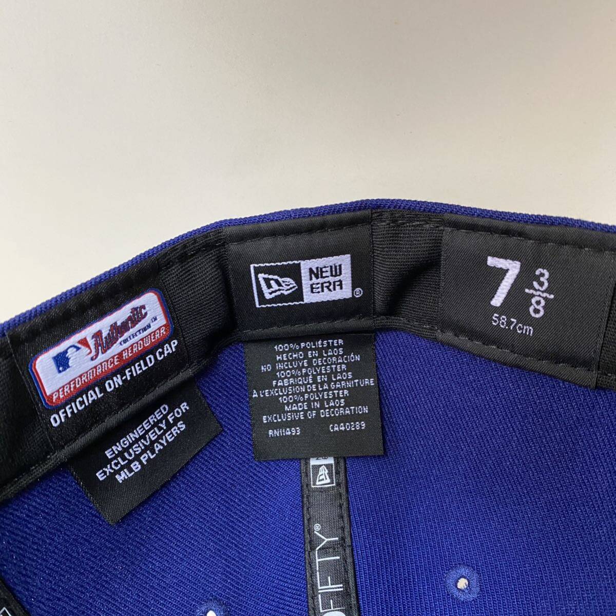 新品 New Era ツバ裏ブラック LA Dodgers Royal Authentic Cap 新品 New Era ツバ裏ブラック LA Dodgers Royal Authentic Cap