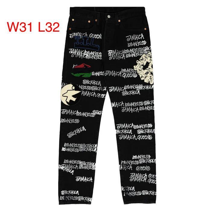 新品 Denim Tears Stussy Our Legacy Levi's 501 Jean Black W31 新品 Denim Tears Stussy Our Legacy Levi's 501 Jean Black W31