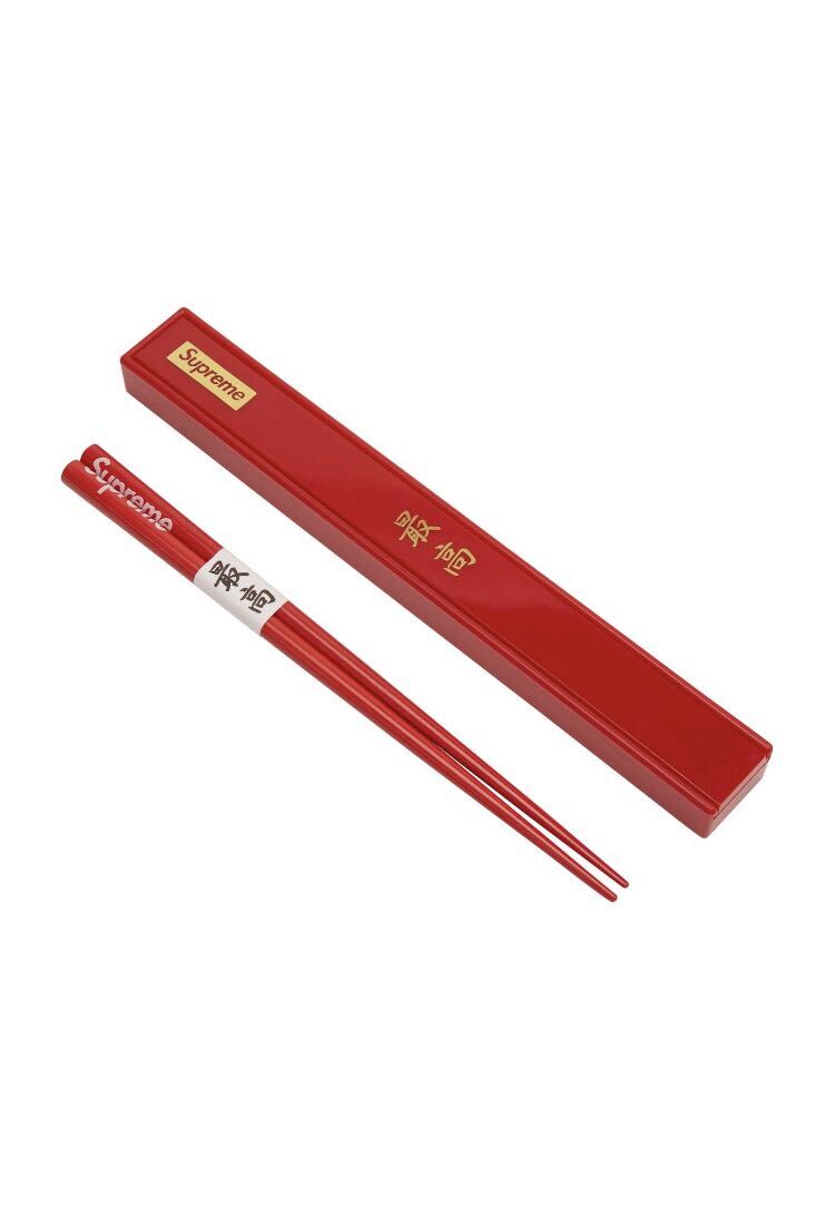 新品 正規 Supreme 17AW Chopsticks Set Red シュプリーム チョップスティック セット 箸 ハシ おはし 日本未発売 最高の画像1