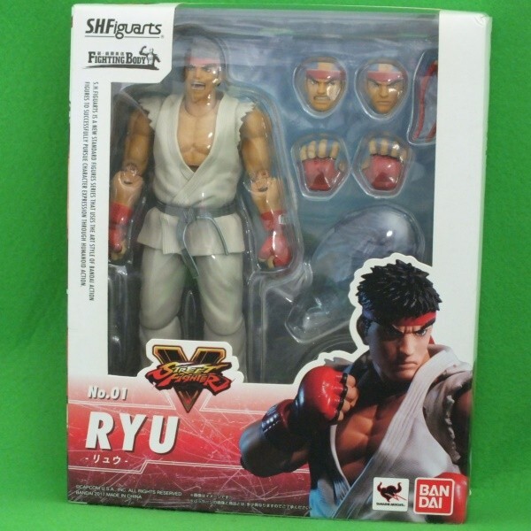 h01◆【代理出品／開封品】ストリートファイター《S.H.Figuarts リュウ》新・格闘素体★バンダイの画像1