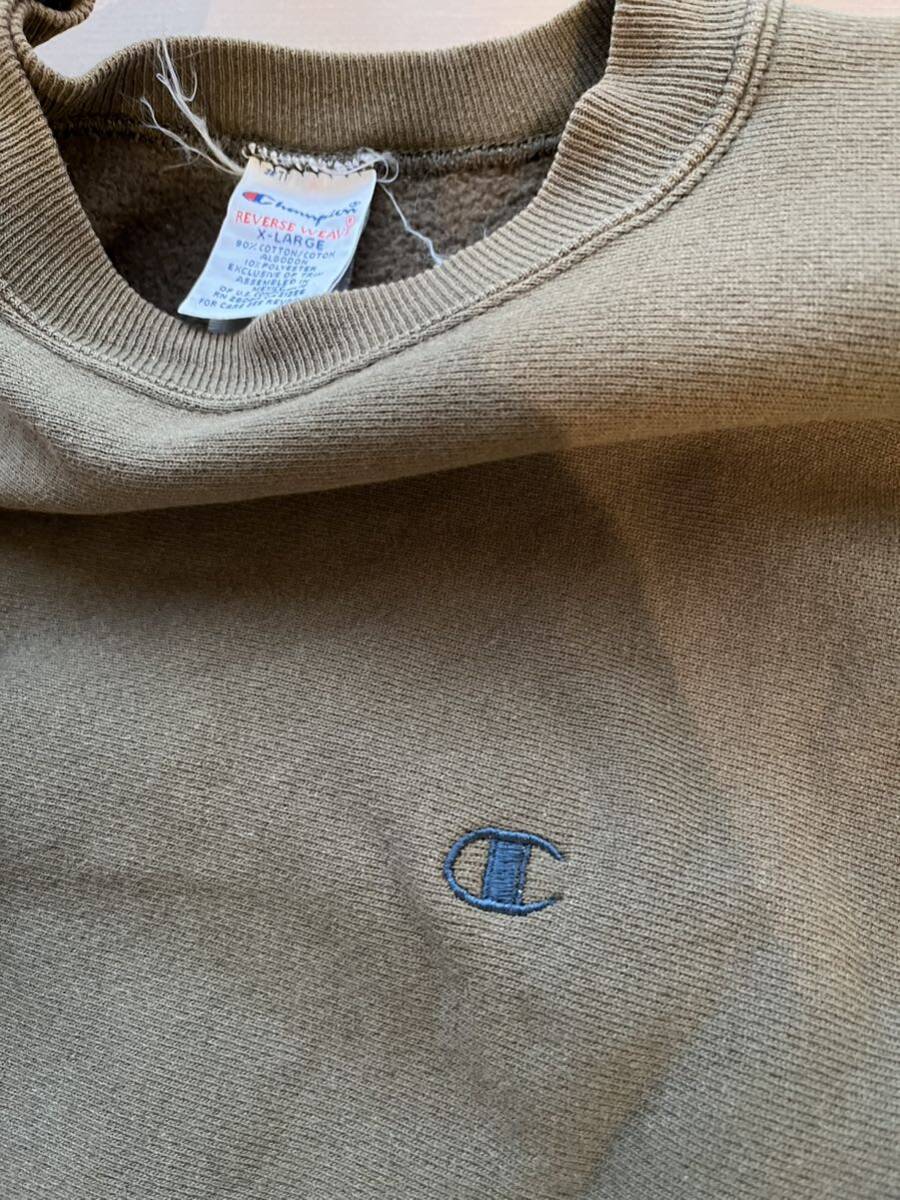 90's vintage mexico製 Champion reverse weave XL リバースウィーブ モスグリーンの画像1