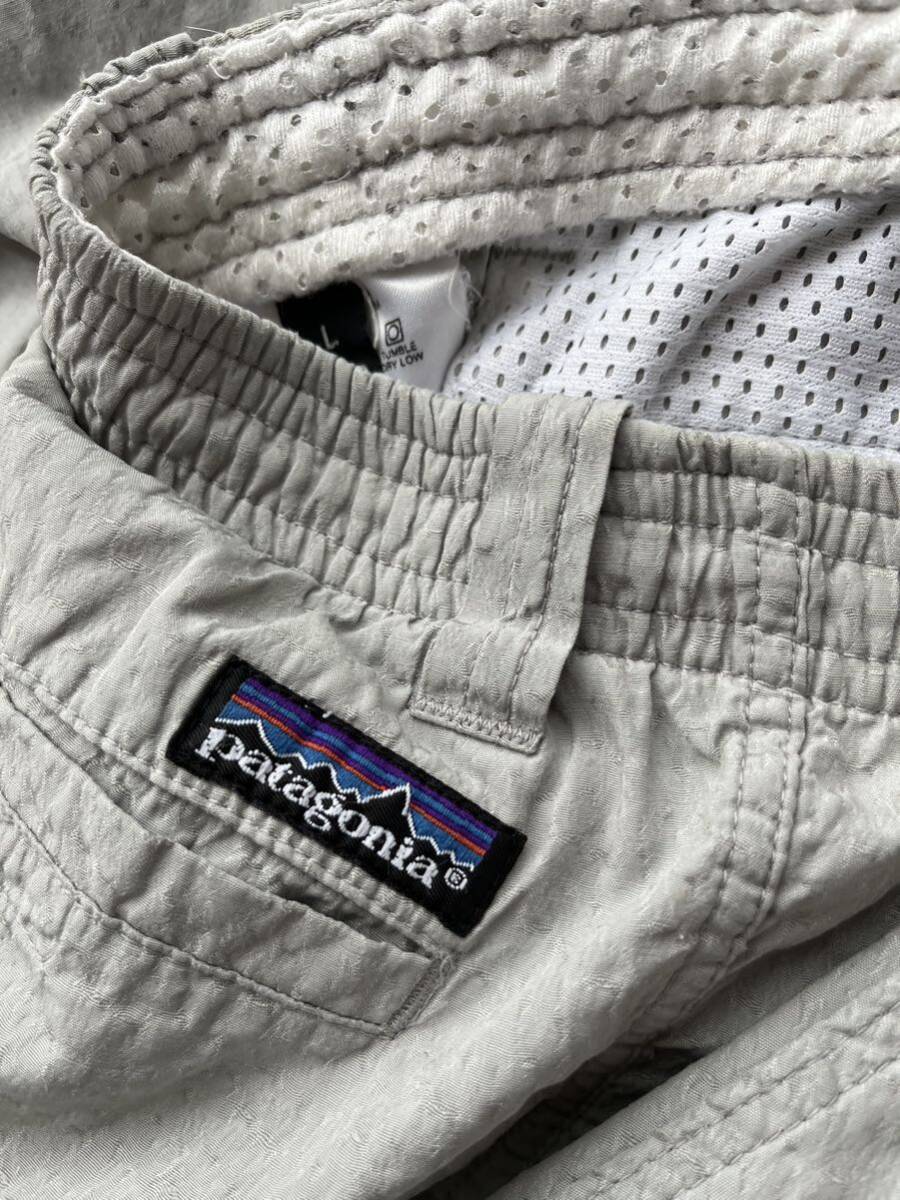 1991年 USA製 patagonia Lsize 薄グレー cotton55% poly45% ワイドパンツ パタゴニア_画像1