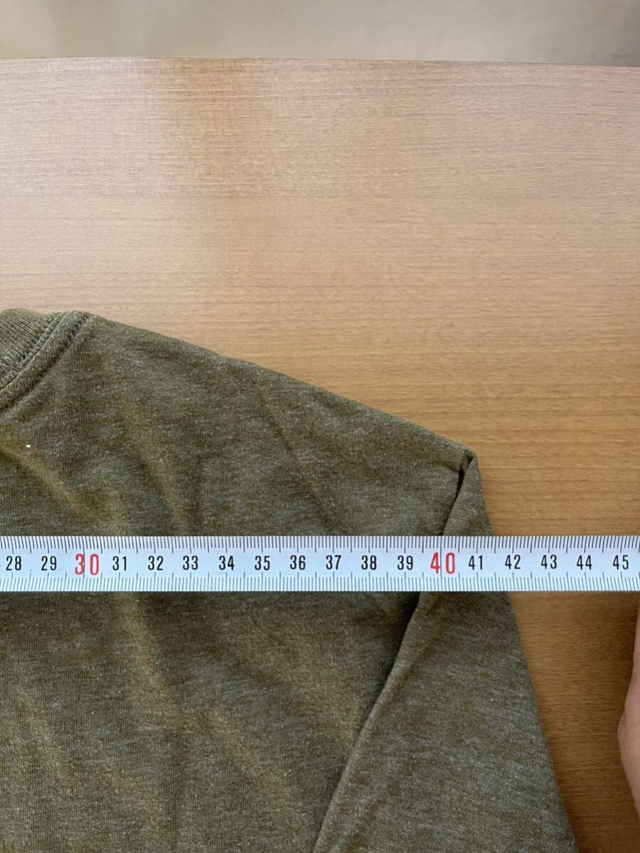 mexico製 patagonia 半袖Tシャツ 染み込みプリント モスグリーン パタゴニア Msizeの画像6