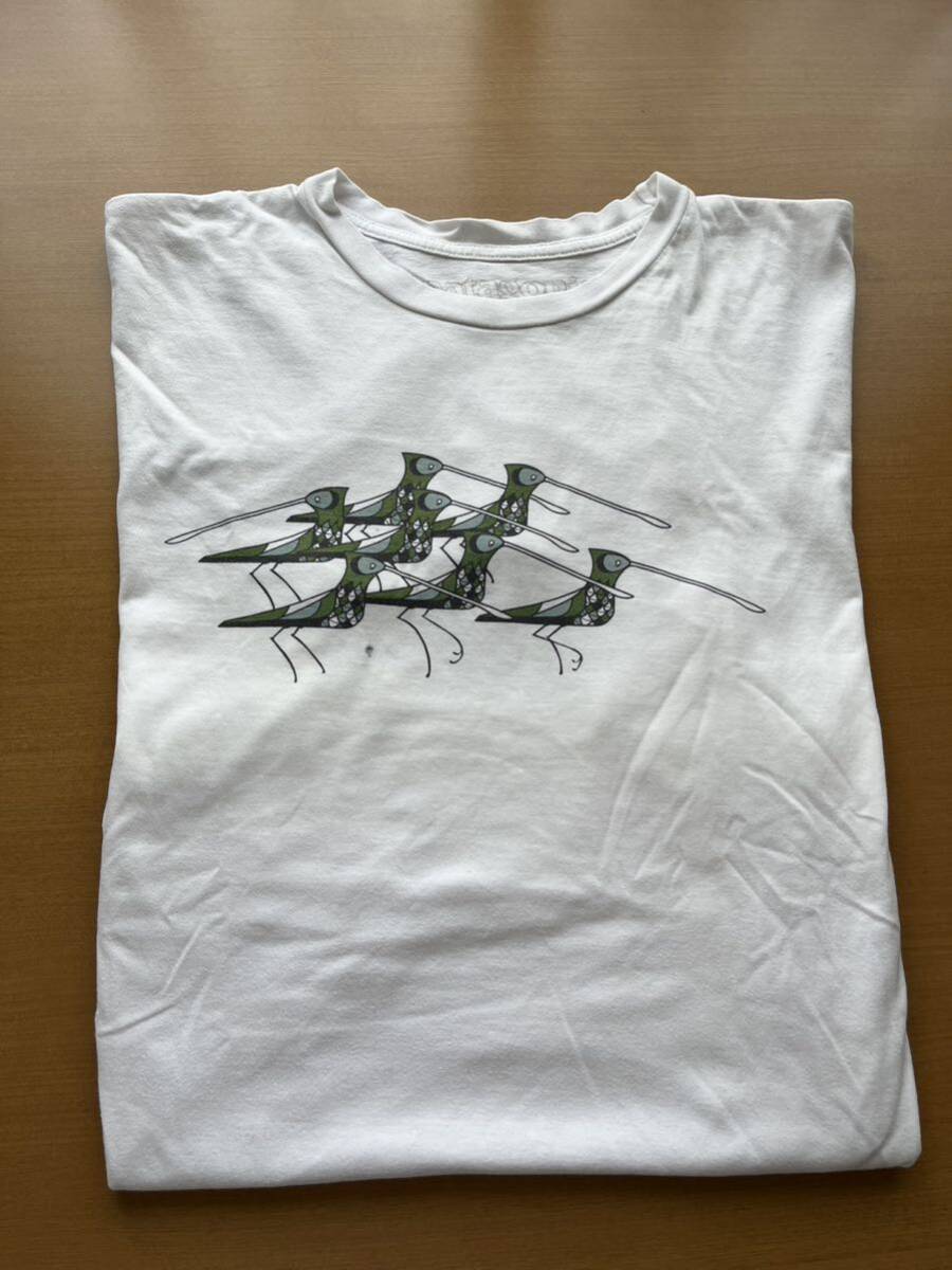 USA製 patagonia 半袖Tシャツ 染み込みプリント 鳥TEE パタゴニア Lsize_画像9