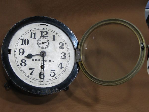 Ｍ1-739◆1円スタート 中古 ジャンク品 SEIKOSHA 精工舎 船舶時計 毎日捲一型（改一）アンティーク 艦船時計の画像3
