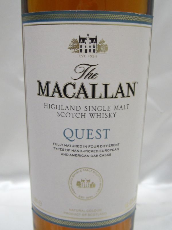 S2-046▼古酒 THE MACALLAN マッカラン まとめて 計3本 QUEST 1L ×1 / 12年 700ml ×2 ウイスキー_画像5