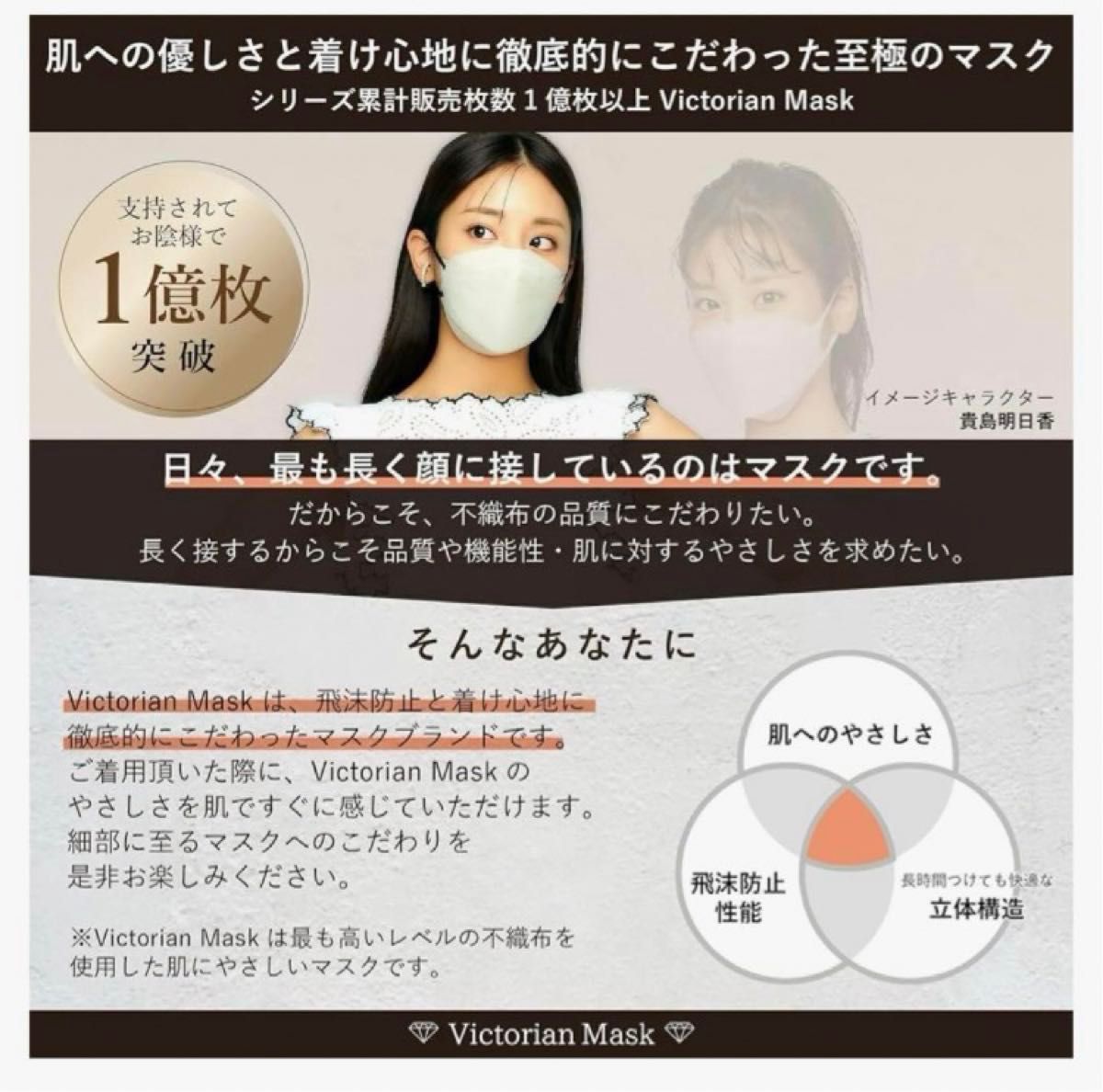 不織布マスク　3D立体マスク　ヴィクトリアン【30枚】4層　ベージュ　高品質不織布