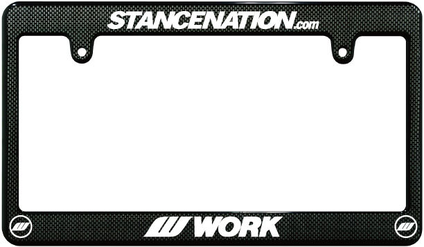 【新品・即決】カーボン調 ナンバーフレーム STANCENATION WORK ワーク 汎用 USDM HELLAFLUSH ヘラフラ_画像1