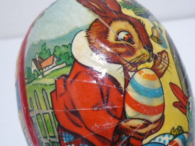 西ドイツ製 ビンテージ イースターエッグ デコレーション たまご 卵型 飾り ペーパー製 復活祭 イエスキリスト アンティーク雑貨 レトロ_画像6