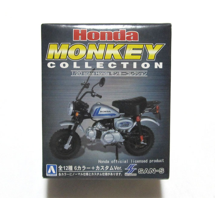 A★ AOSIMA 1/20 完成品 ★ ホンダ モンキー CBX400F カラーモデル 2003 ★ MONKEY COLLECTION ★ ダイキャスト/ABS_画像4