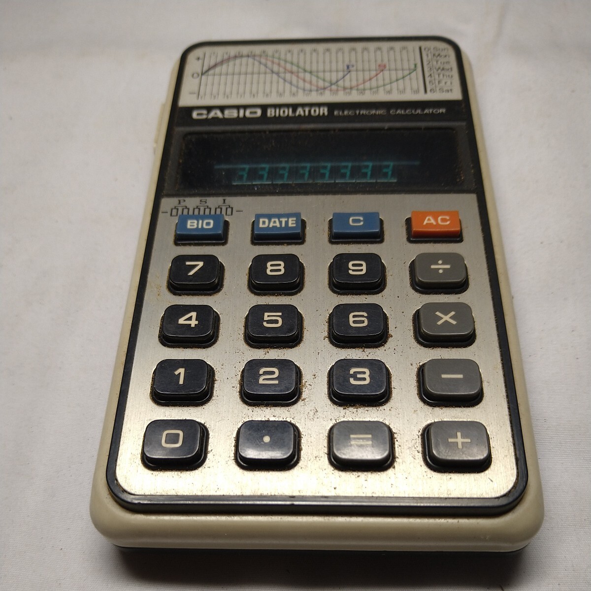 n-1090*CASIO BIOLATOR Casio retro calculator biore -ta- used biorhythm made in Japan PSI. body * condition is in the image please confirm 