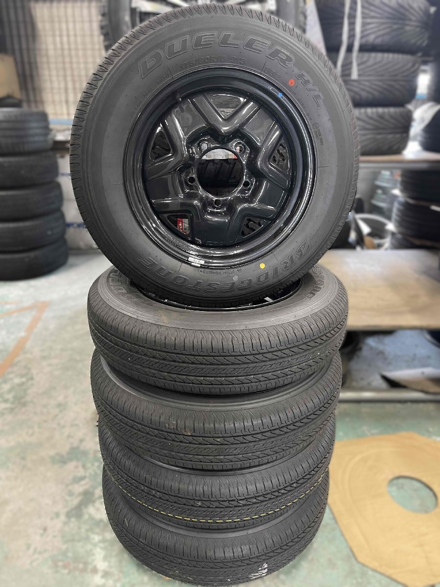 【新車外し品！】中古 ジムニー純正 16インチホイール + 中古 ブリヂストン 175/80R16 2023年製 5本セットの画像1