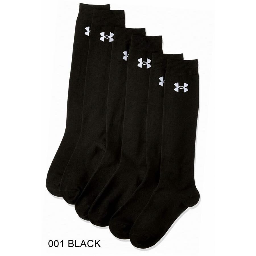  Under Armor 3 pair collection socks socks Baseball solid socks 3P black MD